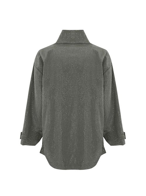 Parka tecnico Pescatore con mini borchie effetto strass Grigio PINKO | 104598 A2BWI53